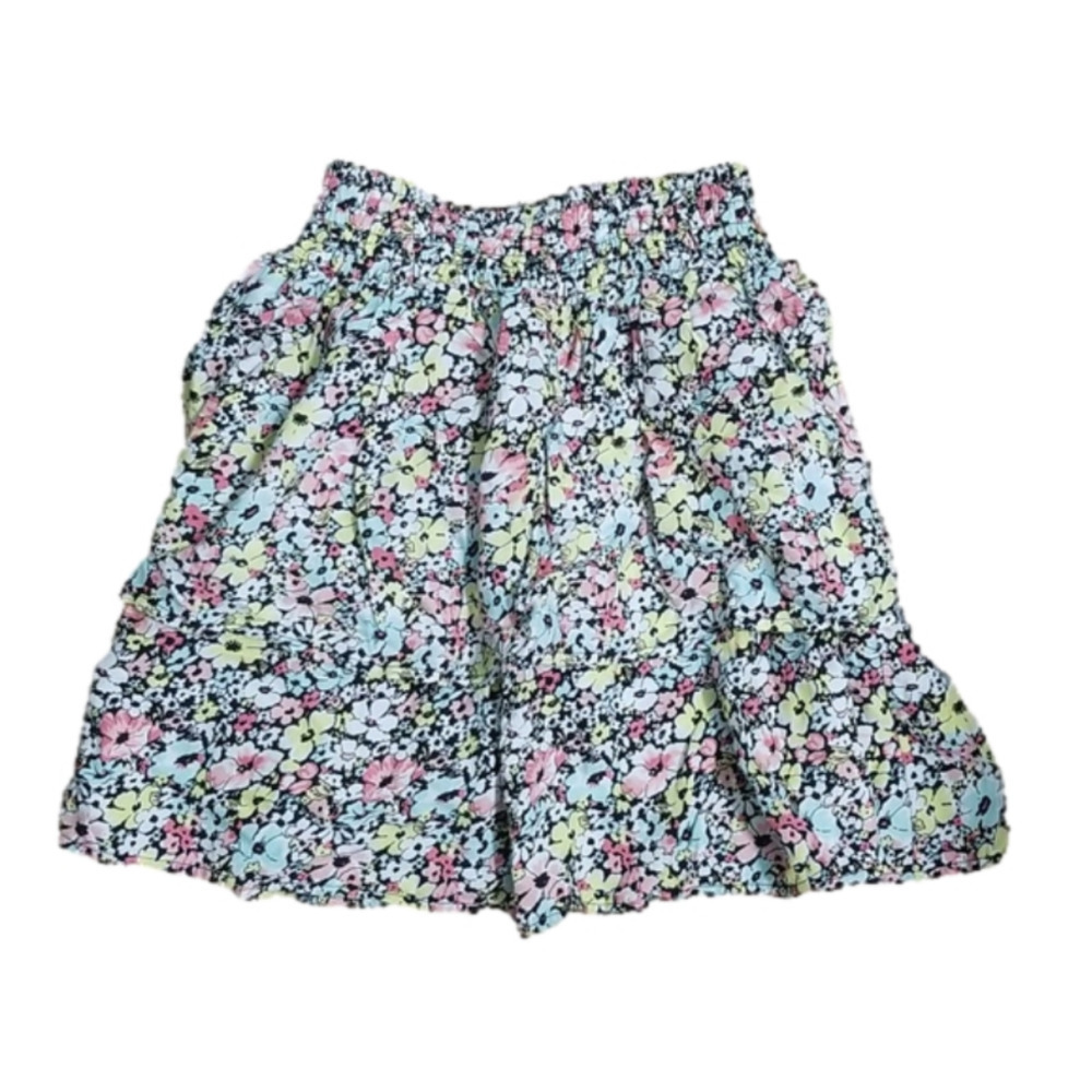 NO Boundaries Floral Ruffled Full Skirt